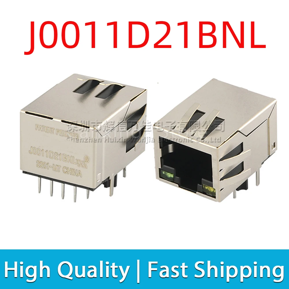 2 шт. J0011D21BNL Разъем RJ45 8P8C Сетевой однопортовый вкладка Светодиодный магнитный фильтр Интерфейс Ethernet Разъем 100 База-T 1CT:1CT (art.: 3920ced65d752) - 3920ced65d752