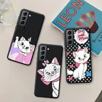 disney funny marie cat phone case for samsung galaxy s21 ultra s20 fe m11 s8 s9 plus s10 5g lite 2020 silicone soft cover