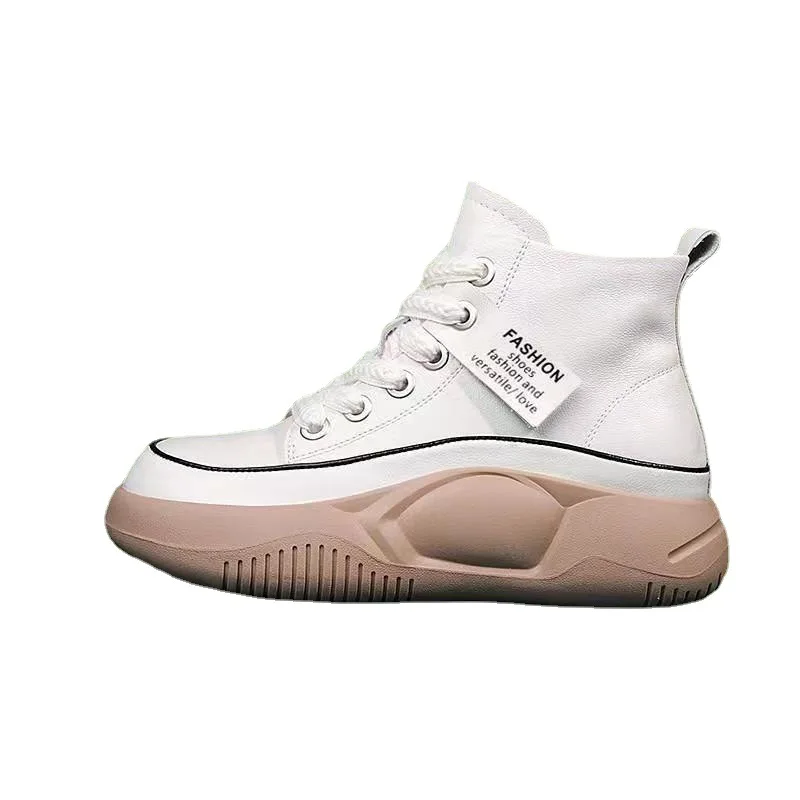 

Thick-soled High-top Shoes Women's 2022 Autumn New Breathable Casual Sports Shoes Women's Retro Soft Bottom All-match ShoesWomen