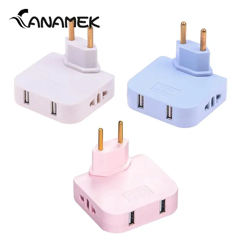

1PCS Electrical Adapter With USB Adjustable EU Extension Plug For Mobile Phone Charging Converter Socket