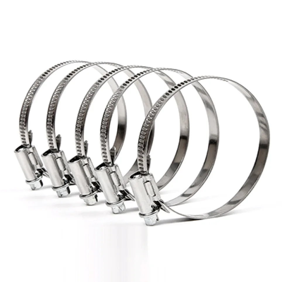 

IMPA 614065 Strong fastening clamp for exhaust duct Stainless steel hoop Gas pipe hoop