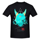 Футболка Genshin Impact Game Xiao, одежда Харадзюку, футболка с коротким рукавом, 100% хлопок, свитшоты, графическая футболка, брендовая футболка