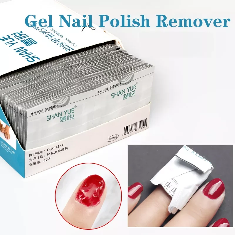 

Pcs Nail Gel Lacquer Polish Remover Wraps With Acetone UV Removable Special Napkins for Manicure Cleanser UV Gel Remo
