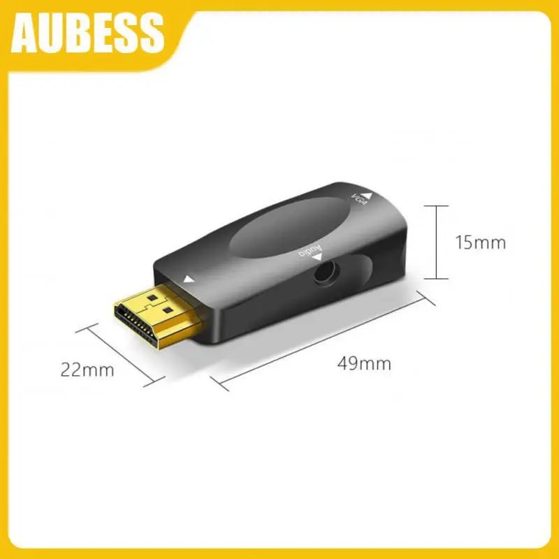

3.5 Mm Jack Audio HDMI-compatible To Vga Cable Small Male To Famale Converter Adapter Digital-to-analog Converter Hd 1080p