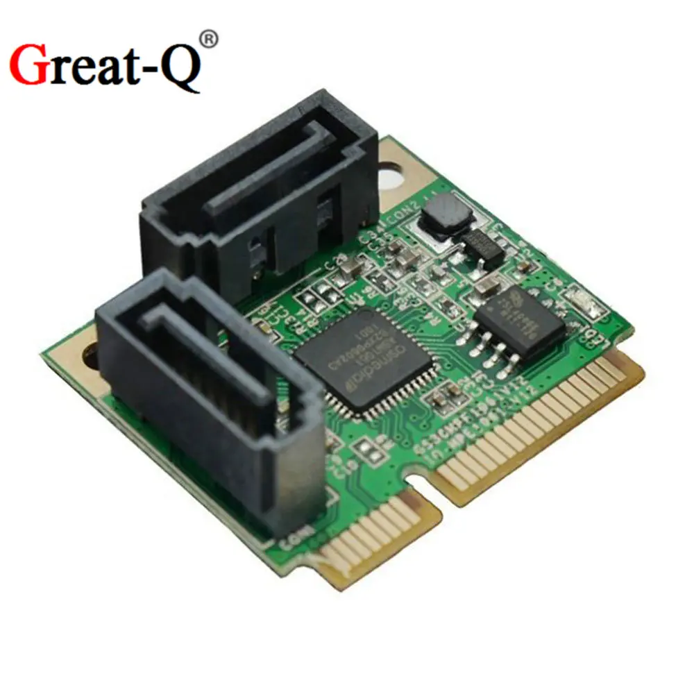 Мини PCI-E к 2 портам SATA 3 0 PCI Express PCIe преобразователь удлинитель жесткого диска III