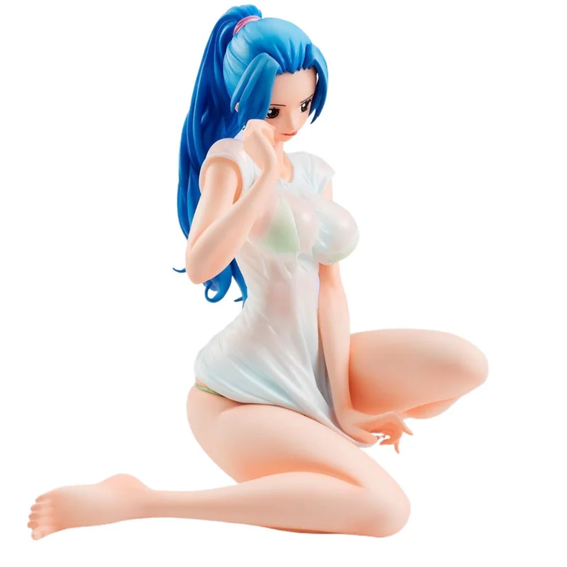 

One Piece Nefeltari Vivi Swimsuit Sitting Sexy Cute Girl Anime Action Figure GK 14CM PVC Statue Collectible Figma Toys For Boys