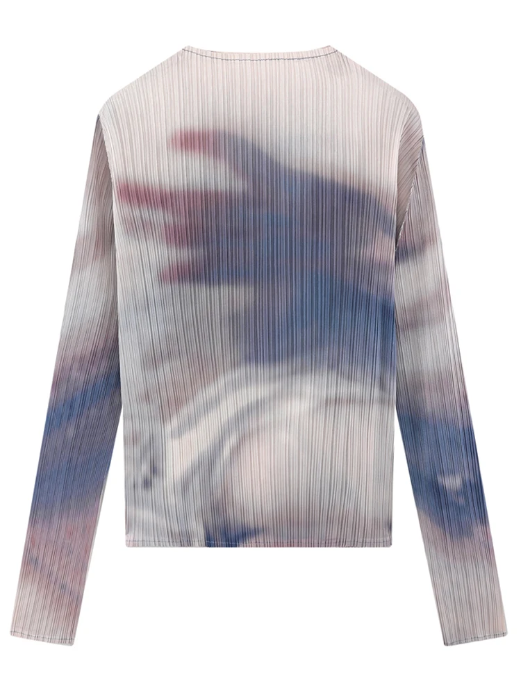 Женский укороченный Топ с длинным рукавом в стиле Харадзюку