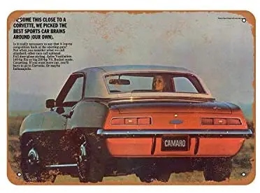 

Старинный металлический знак в рустикальном стиле Camaro