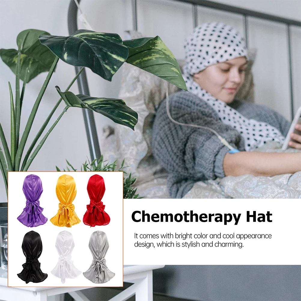 6-шт волнистая шляпа капот для мужчин длинный хвост Durag подшивка тюрбан атласный