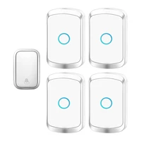 cacazi self powered waterproof wireless doorbell with no battery us eu uk plug smart home cordless door bell 60 chimes 220v