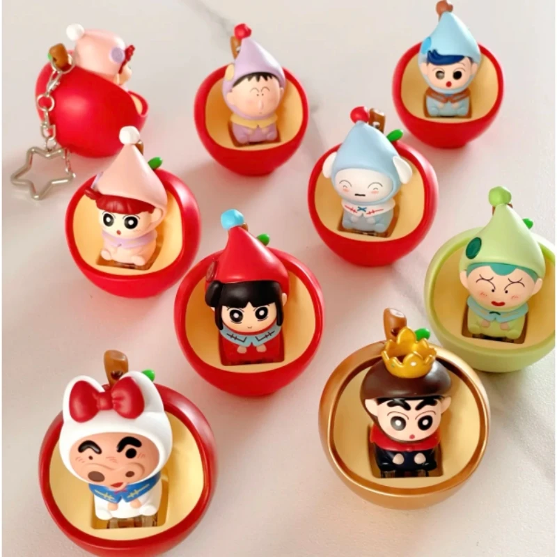 Фото В наличии: Оригинальные игрушки-сюрпризы Maiwa Crayon Shin-chan Shirokama Windman Dwarf Fairy Tale Knock Knock Keyboard Keycap Blind Box – подарки №4