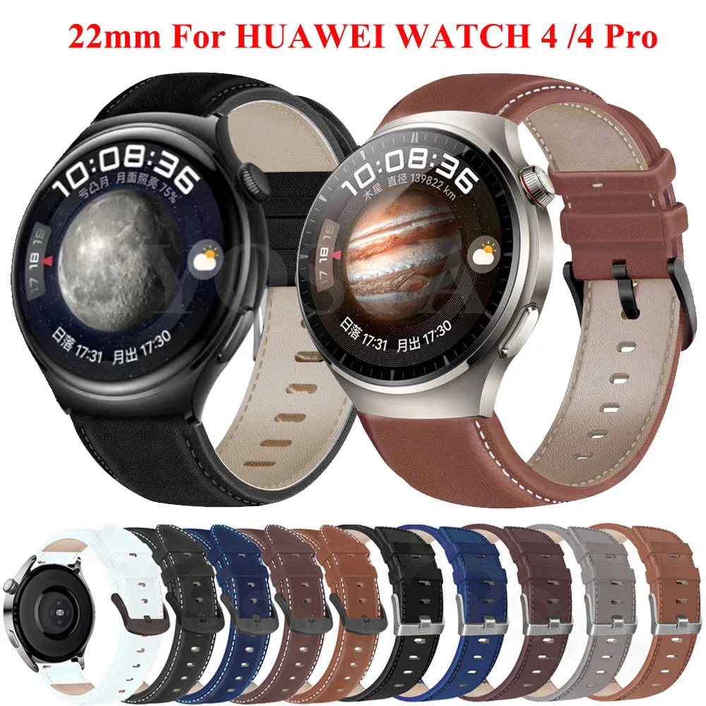 

Кожаный ремешок для Huawei Watch 4 Pro/Buds/GT2 GT3 Pro 46 мм, браслет для Huawei GT2 Pro, Huawei Watch GT3 SE