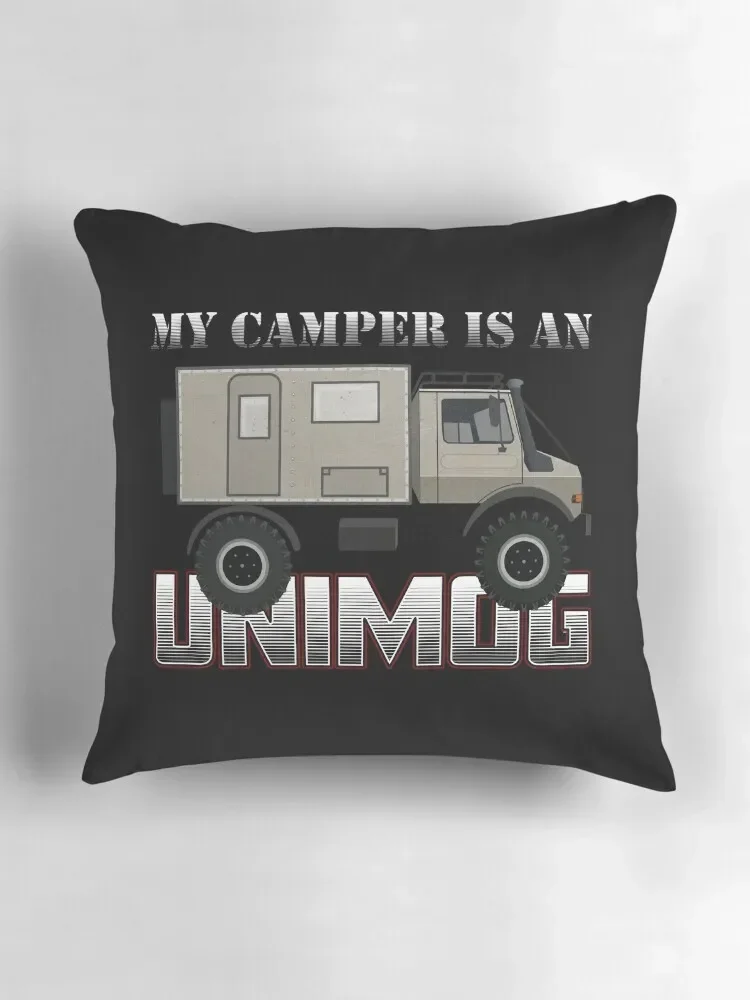 Мой кемпер - это UNIMOG (на черной) Декоративная подушка наволочка рождественские