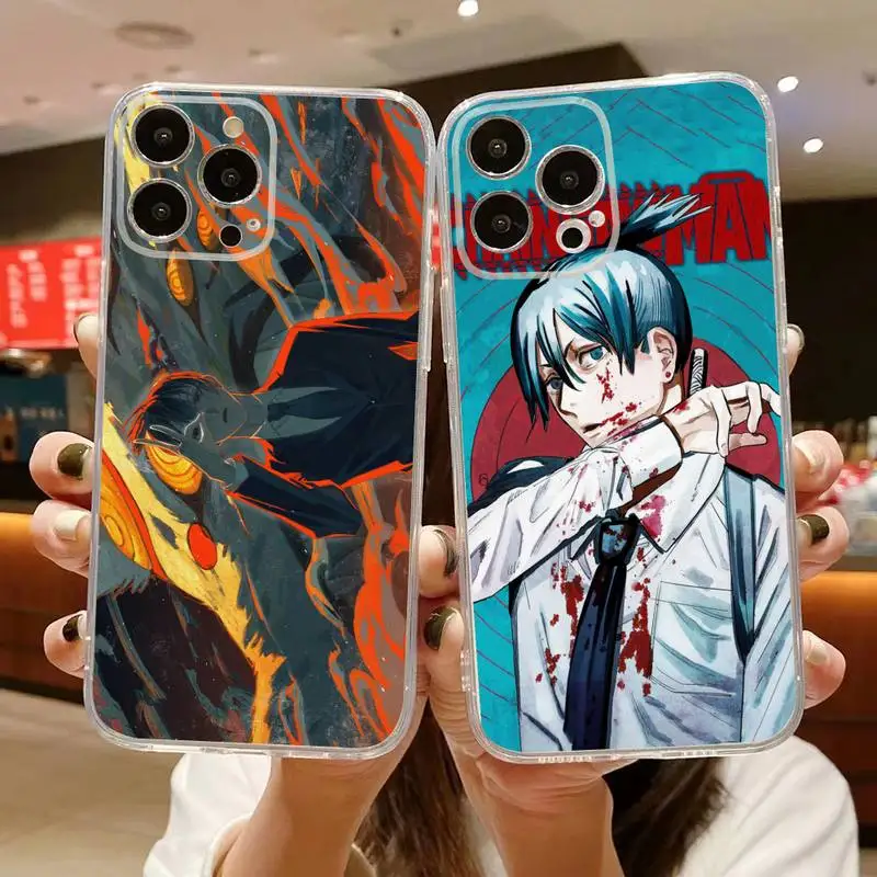 

Chainsaw Man Hayakawa Aki Phone Case For iphone 14 Plus 13 12 11 Pro Max Mini X XS XR Soft Transparent Cover