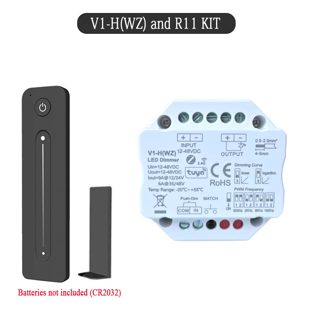 

Tuya Smart ZigBee RF 2.4G светодиодный диммер контроллер 4096-уровневое плавное затемнение Alexa/Google голосовое управление DC 12 В 24 В 36 В 48 В вход