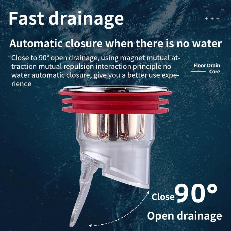 

Odor Proof Floor Drain Core Silicone Shower Floor Drain Plug Insect Proof Odor Proof Hairpin Plug Kitchen Bathroom Toilet Sewer