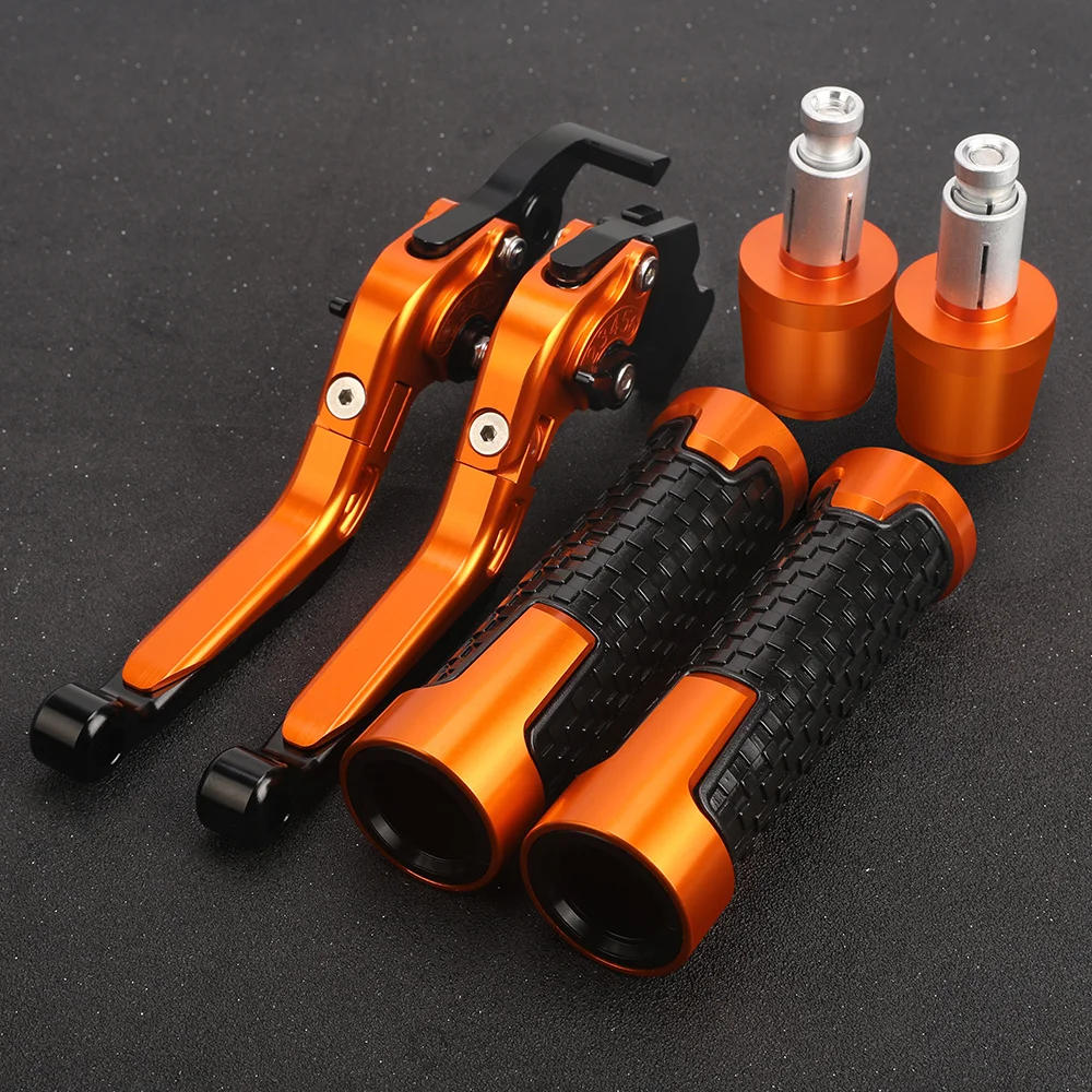 

For 690 DUKE R 2014 2015 2016 Motorcycle Adjustable Extendable Foldable Brake Clutch Levers Handlebar Handle Grip End