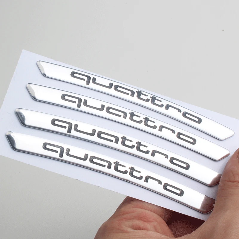 4 шт. автомобильные наклейки-эмблемы для Audi Quattro Logo A3 A4 A5 A6 A7 A8 S3 S4 S5 S6 S7 S8 RS3 RS4 RS5 RS6 |