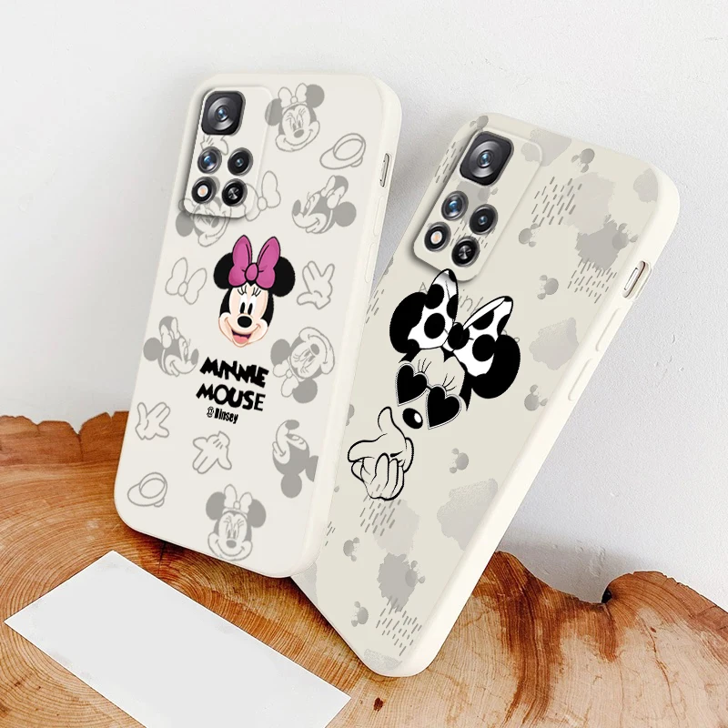 

Liquid Rope Soft Cover Disney Mickey Minnie Comics Phone Case For Xiaomi Redmi Note 11 11S 11T 10S 10 9S 9T 9 8T 8 Pro Plus 5G