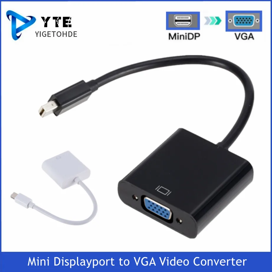 Видеоадаптер YIGETOHDE Mini DP на VGA HD 1080P Thunderbolt штекер-разъем для дисплея VGA-кабели порт к