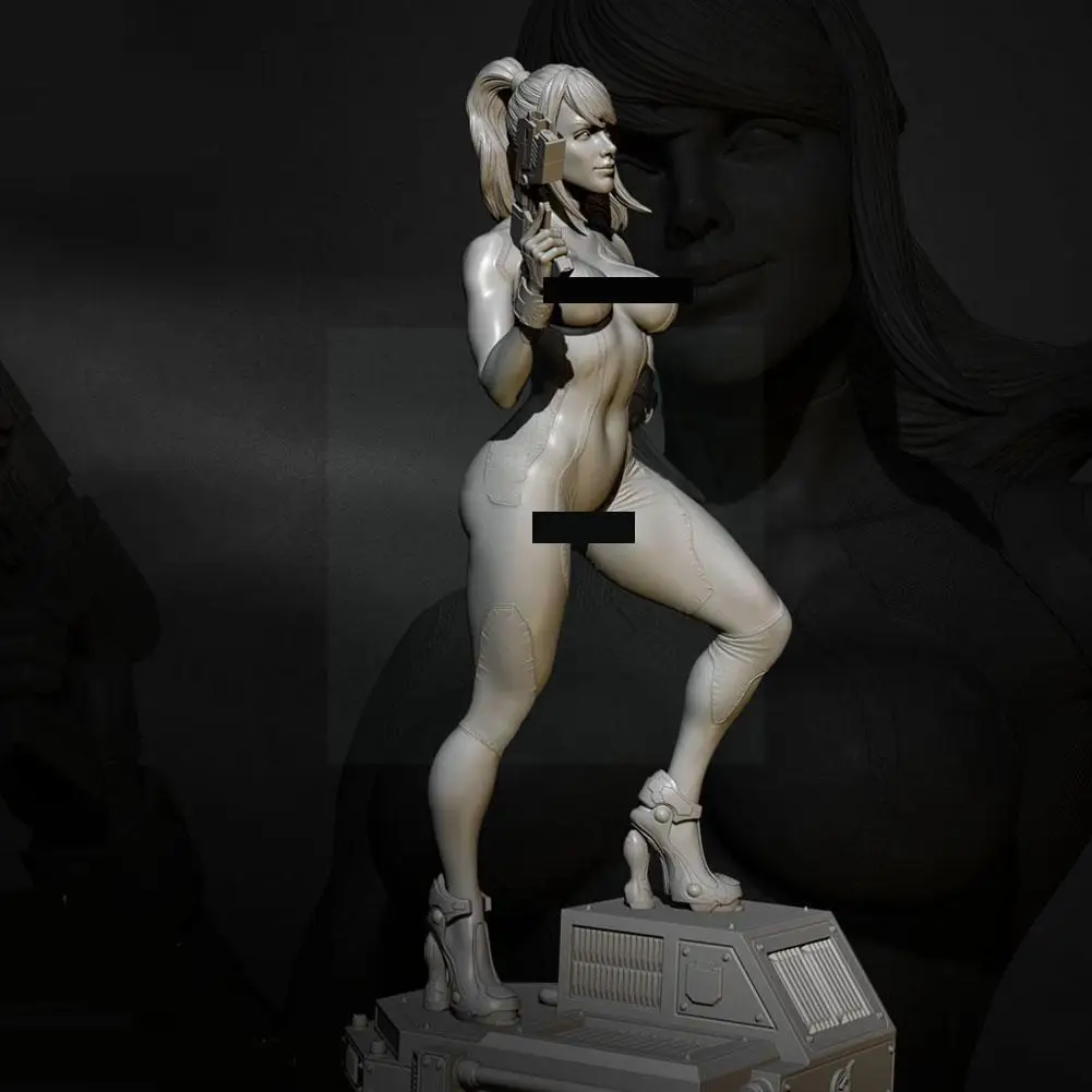 

75mm 1/24 Resin Model Kits Figure Beauty Colorless Self-assembled -2745 And V2e5