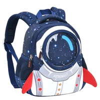 new 3d cartoon kids backpack astronauts rocket design anti lost children schoolbag waterproof toddler for boys girls mochila