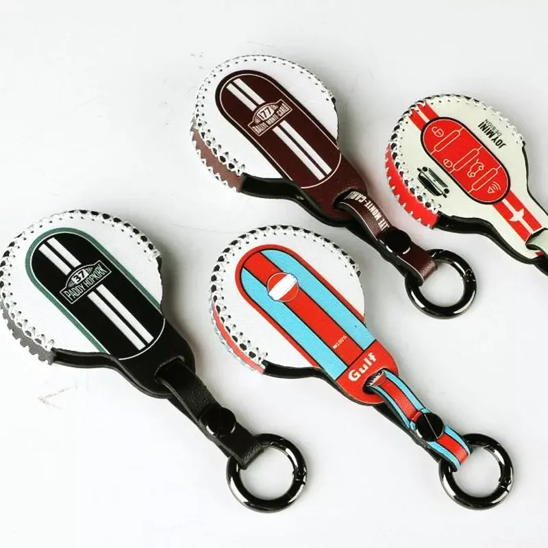 

Accesorios Para Auto edition For MINI COOPER Key Case Car Leather Key Cover Key Chain F54 F55 F56 F60 Interior Accessories Deco