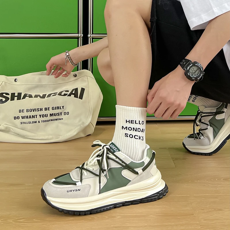 

Casual Niche Old Shoes Men's Fashion Trend Casual Shoes Thick Bottom Wear-resistant Sports Men's Shoes Breathable Light Shoes