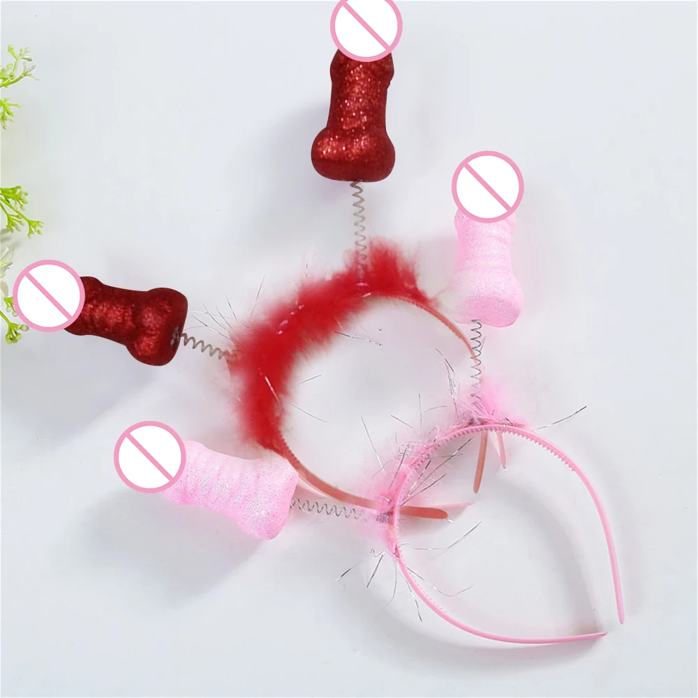 1 шт. розовая забавная тиара в форме пениса для невесты головная повязка волос