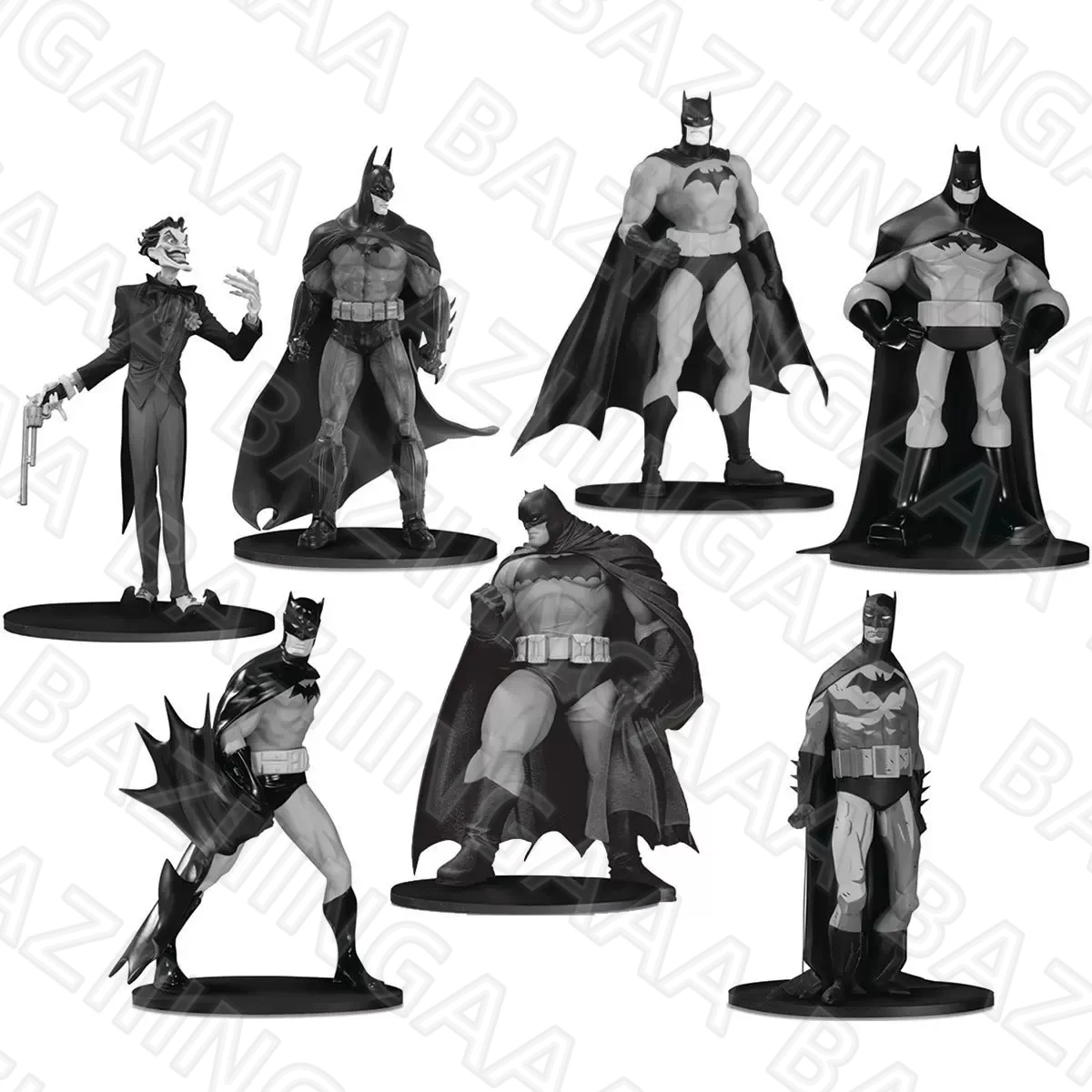

DC McFarlan мультяшная кукла Прямая черно-белая фигурка Бэтмена Джокера 12,5 см