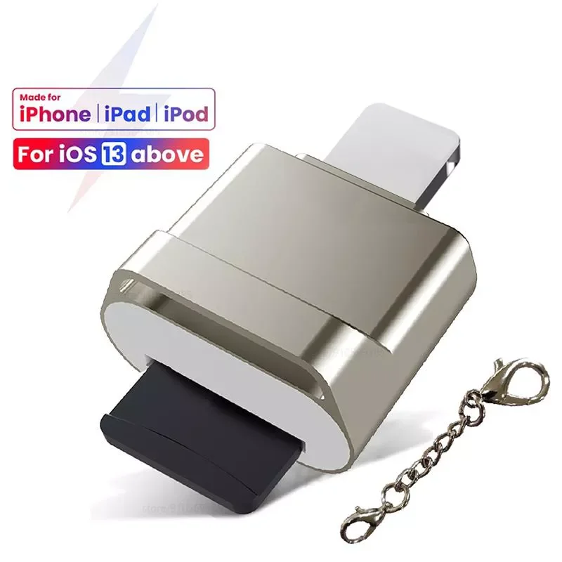 

TF Card Reader Plug&Play ForLightning to MicroSD Adapter No Need Driver For iPhone 6 7 8 Plus X XR XS Max 11 12 13 Usb/Otg/I