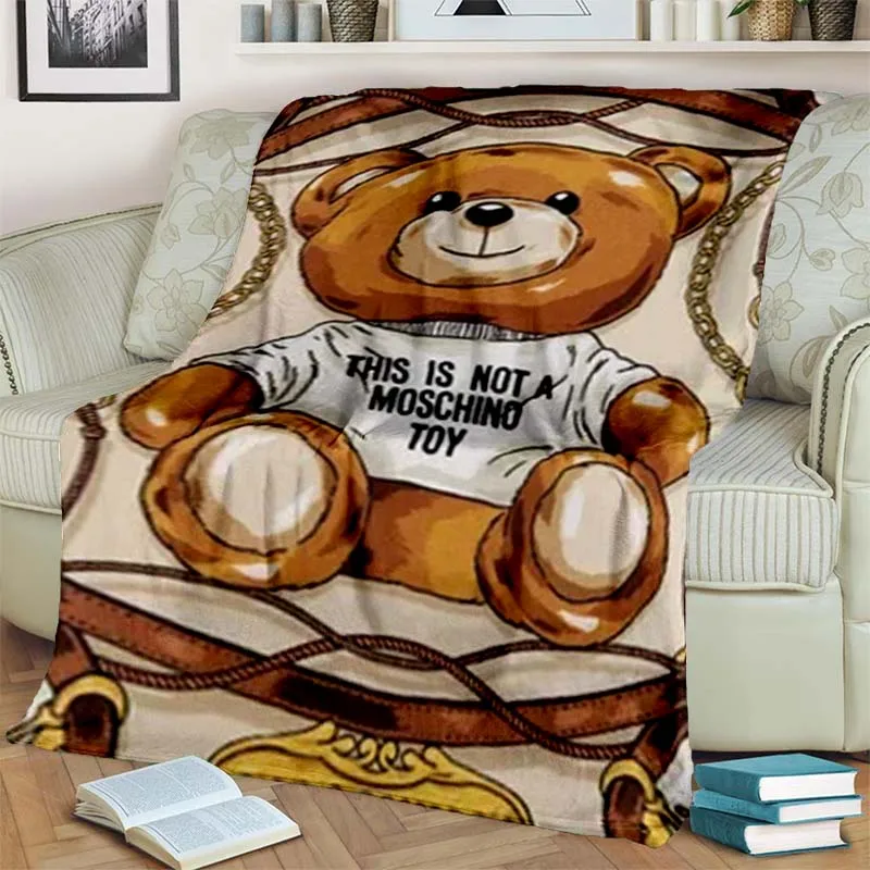 Милое плюшевое одеяло с рисунком логотипа M-Moschino отель диван-кровать теплый