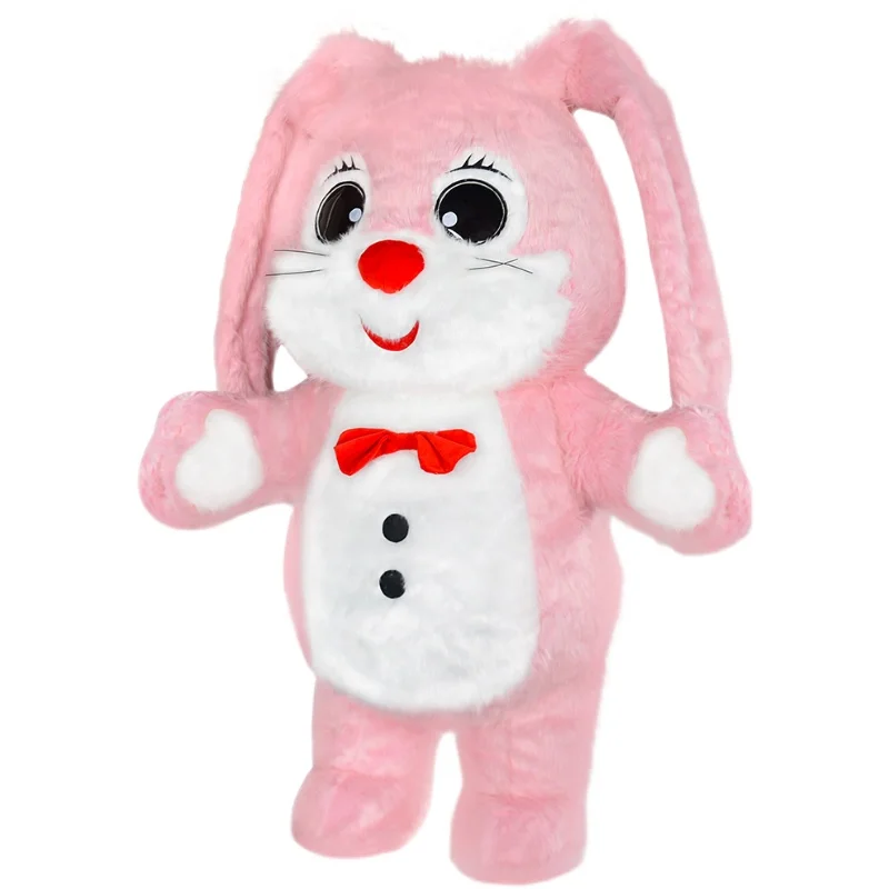

Easter Inflatable Bunny Costume Adult Blow Up Suit Full Body Plush Mascot Inflated Garment Animal Cosplay Fancy Dress