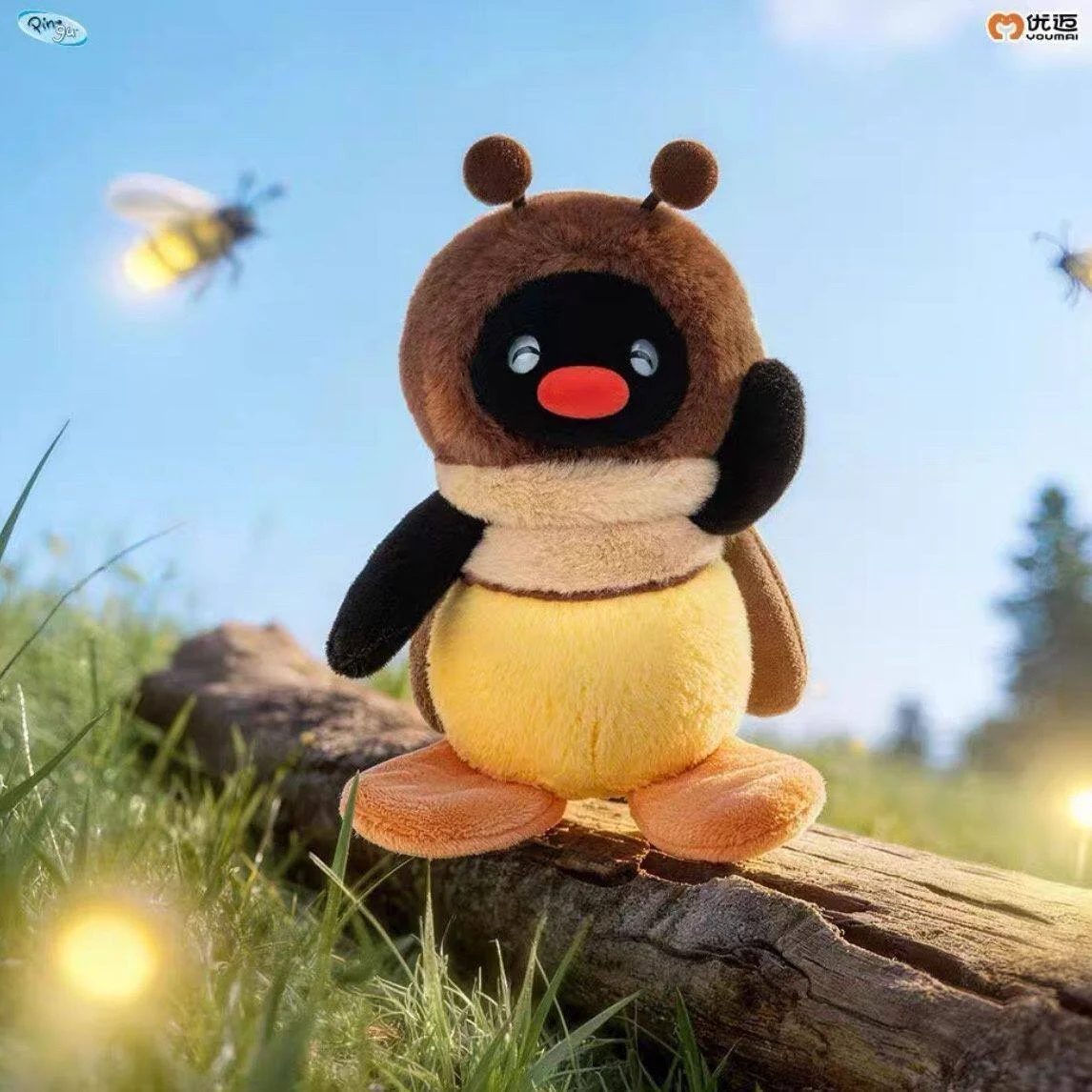 Фото Плюшевая фигурка-подвеска Pingu из серии «Насекомые» в слепой коробке, брелок, милая настольная декорация, игрушка-сюрприз, подарок №3