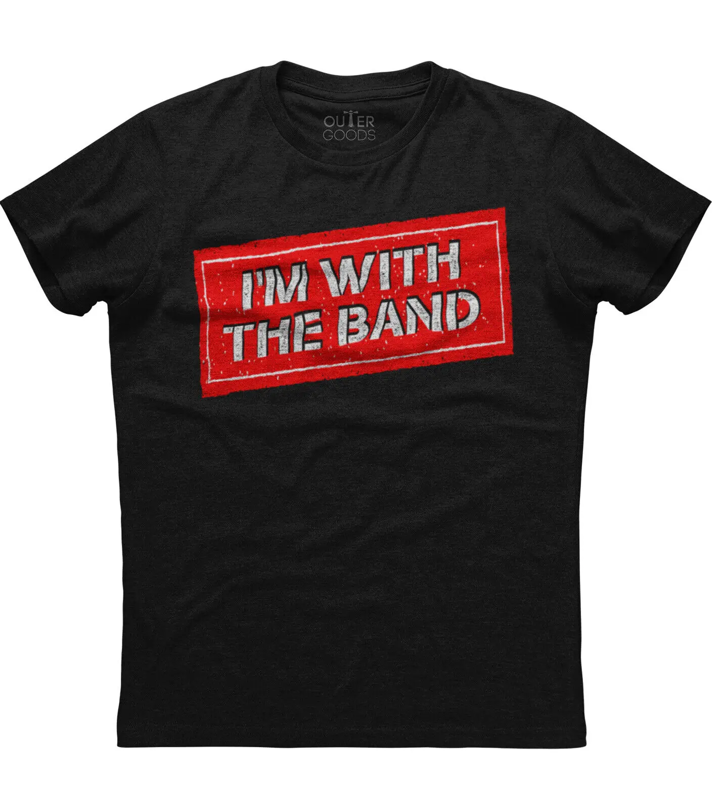 

Im With The Band Rock Concert Music Band O-Neck Cotton T Shirt Men Casual Short Sleeve Tees Tops Harajuku Streetwear