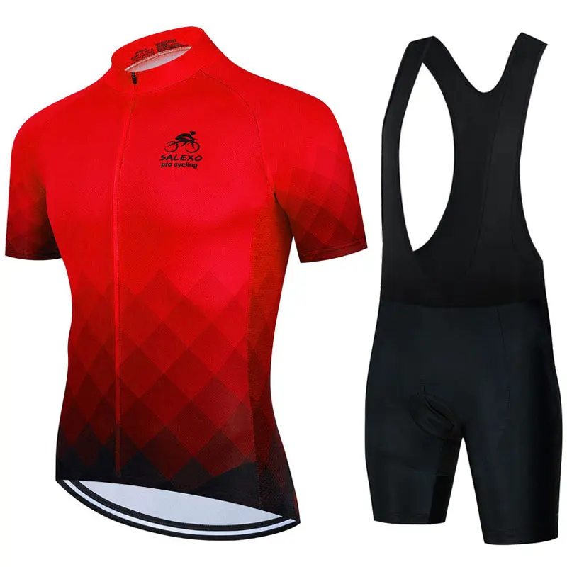 

Salexo 2023 New Men Summer Cycling Jersey Short Sleeve Set MTB Sport Bike Cycling Clothing Ropa Maillot Ciclismo Hombre Kit