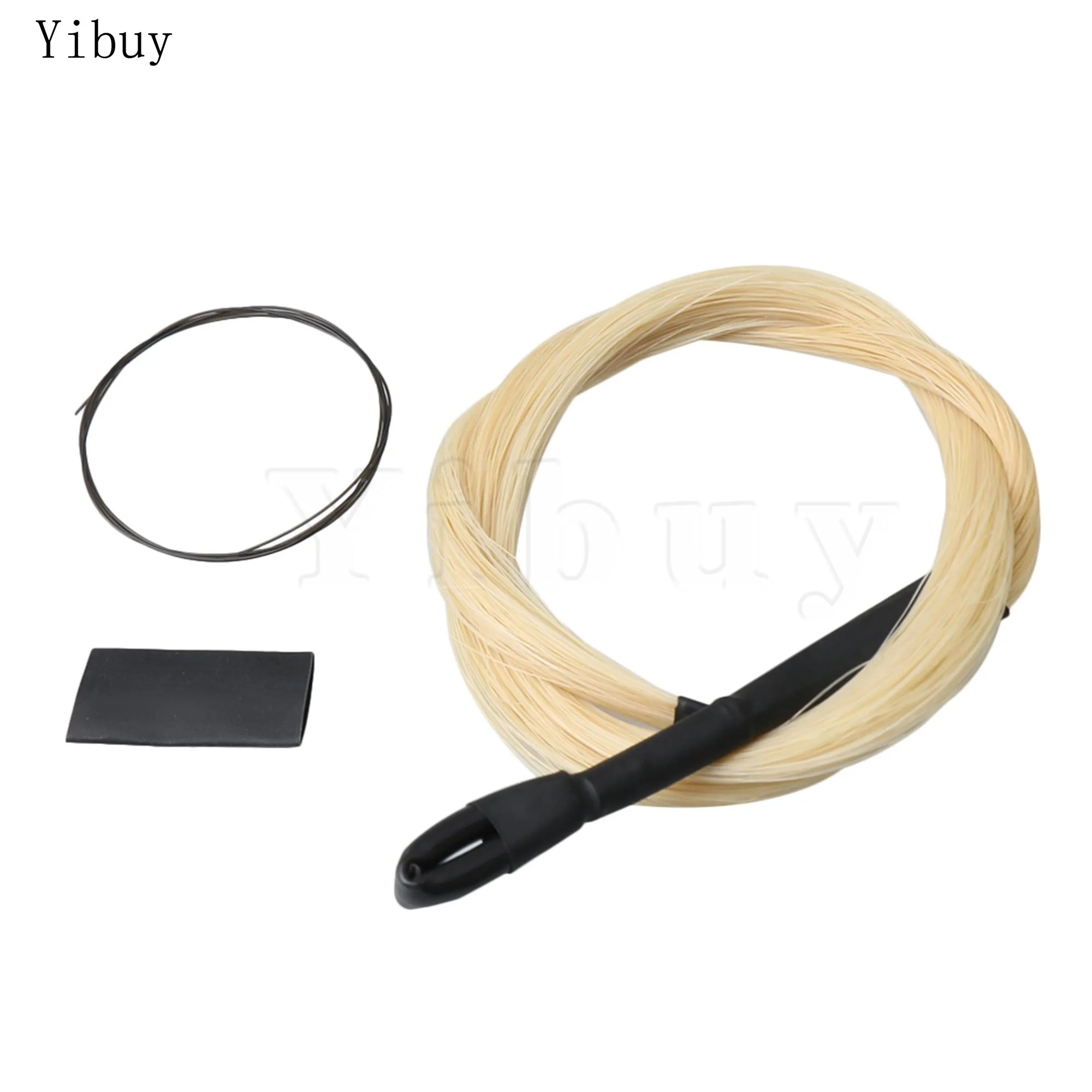 Yibuy 80 см длина белый конский волос Erhu бант прядь подходит для любого размера |