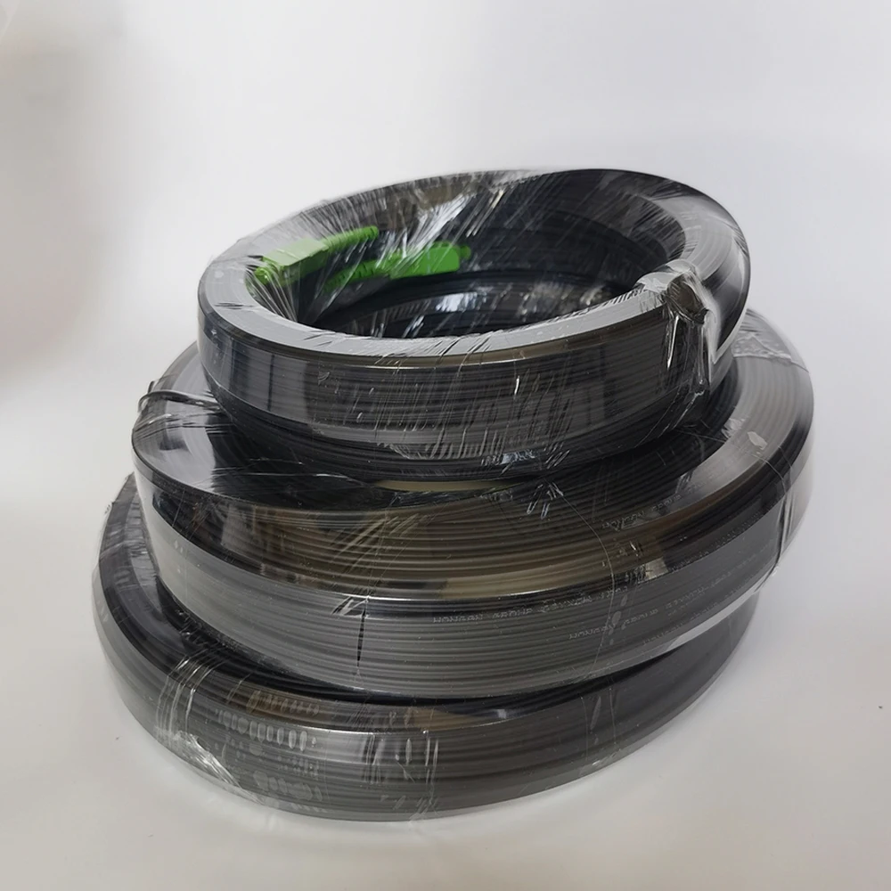 Одномодовый Simplex наружный FTTH кабель оптоволоконный Удлинительный 50 м/60 м/70 м