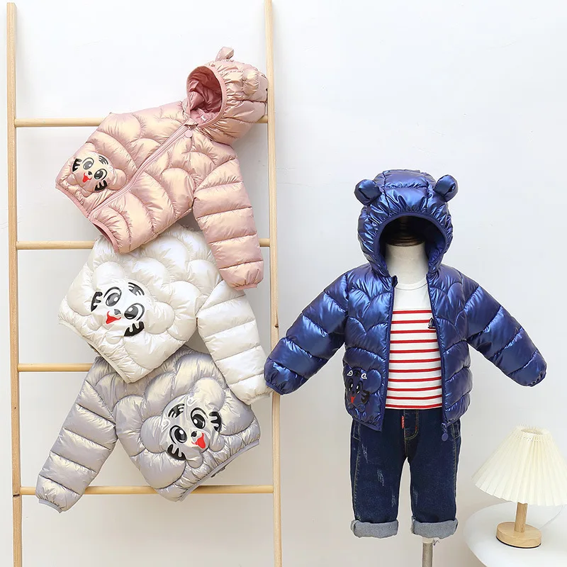 

Children's Clothing Boy Girl Children Hooded Solid Color Trendy Cotton-padded Coat