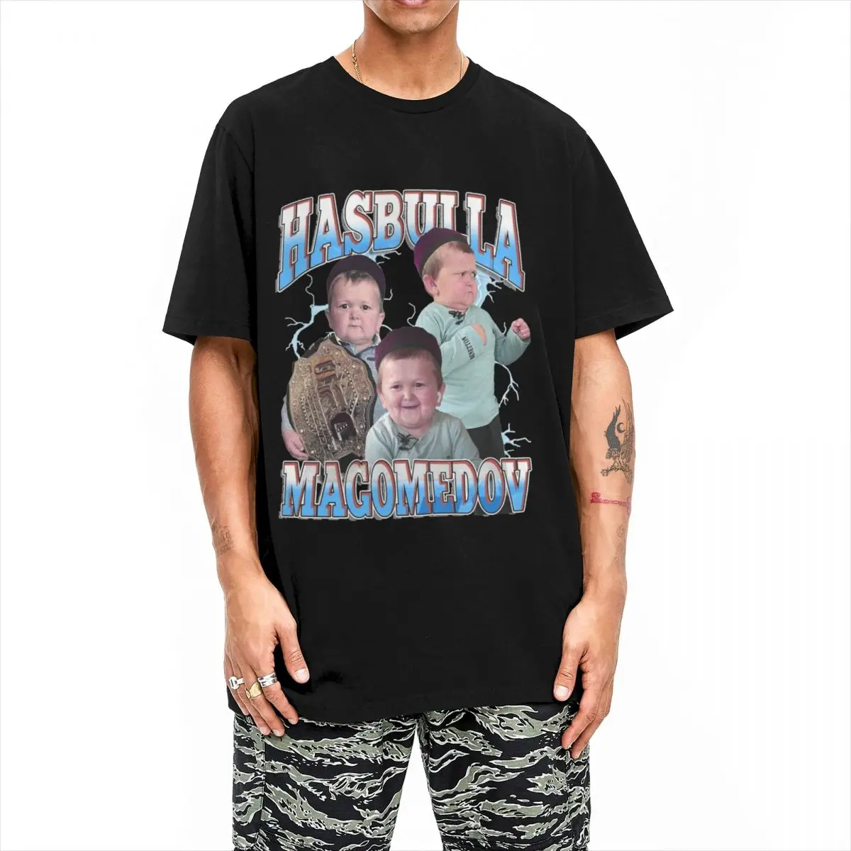 Мужская футболка с забавными ботинками Hasbulla Винтажная в стиле Харадзюку 90-х