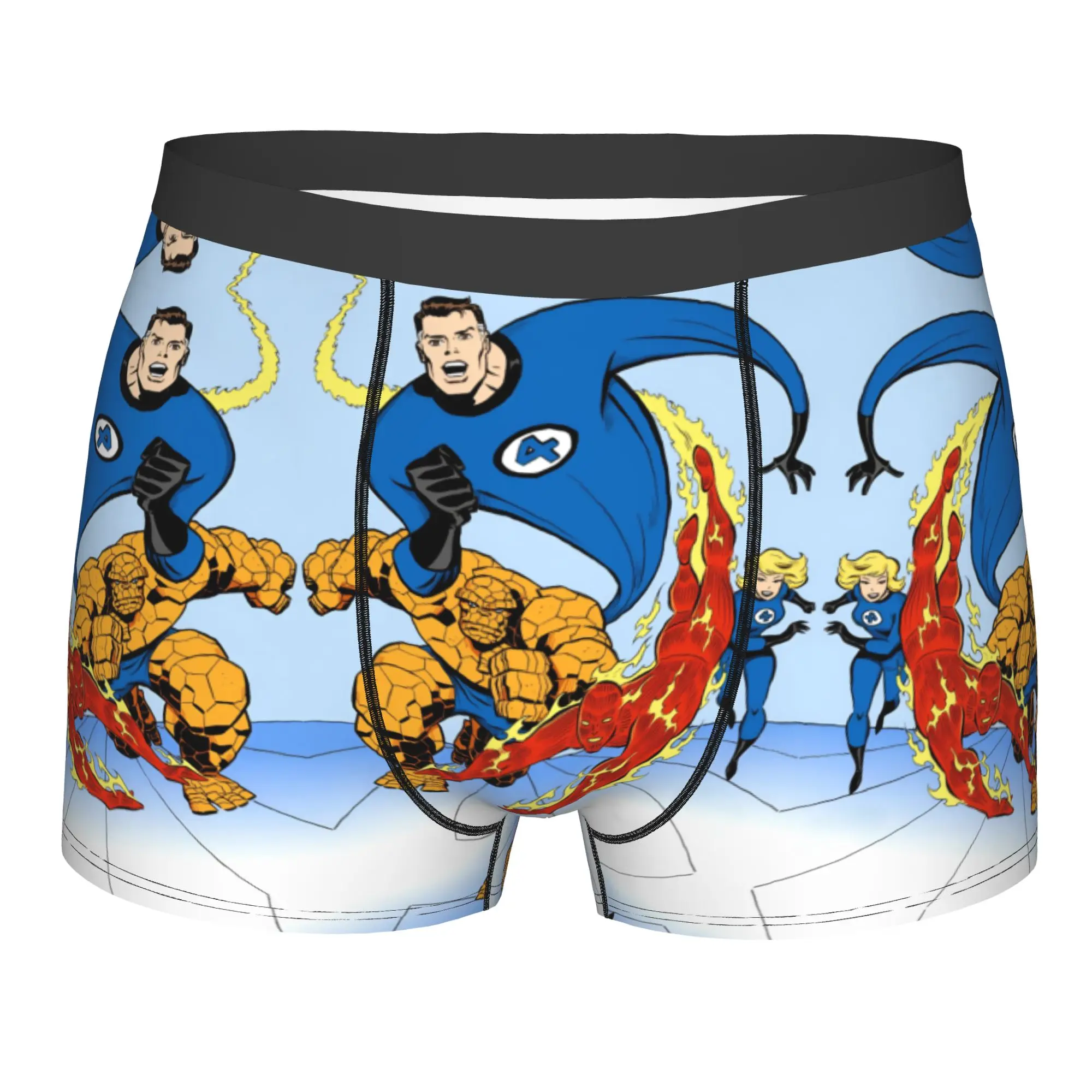 Фото Мужские боксеры Custom Fantastics Anime Fours с 3D-принтом, суперпрочные трусы, дышащие трусы-брифы №2