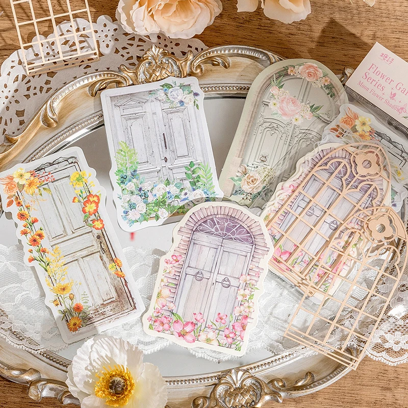

20Packs Wholesale Flower garden Literary artistic flower window Handmade Collage card decoration base material paper 16.5CM