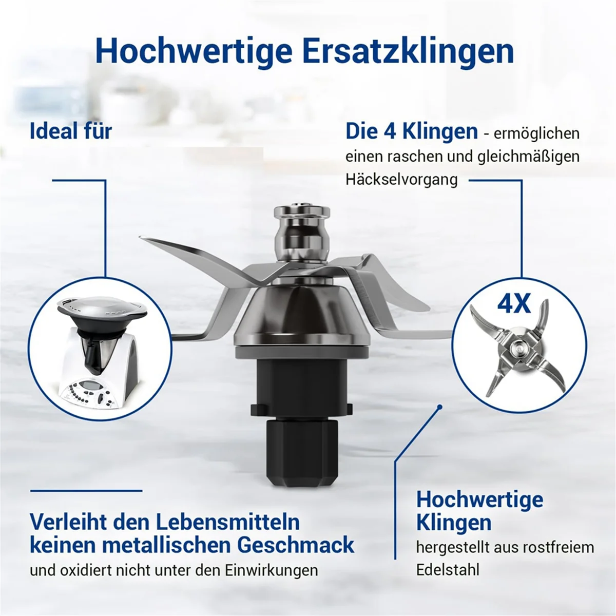 Сменный смесительный нож для ножа Tm31 — Сменное лезвие с 4 лезвиями и уплотнением