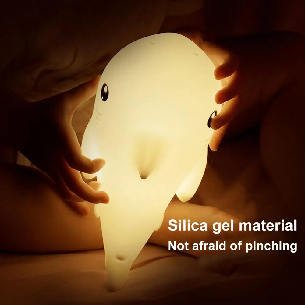 

Useful Energy-saving LED Night Lamp Wide Application Lovely Cartoon Shark LED Lamp Bedside Light Decor Illumination