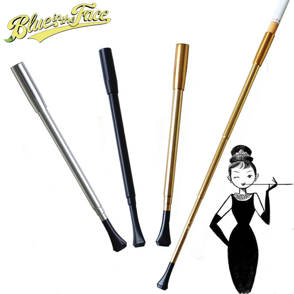 Винтажный тонкий женский держатель для сигарет трубка трехсекционный выдвижной