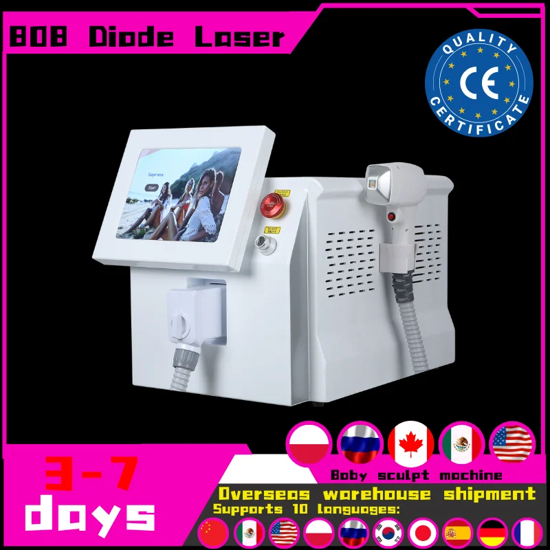 

2023 New Type 2000W USA Bar Depilation Equipment Ice Diode Laser 808 Hair Removal Machine for Salon or Home Use