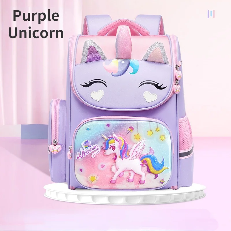 Girls Princess Unicorn Mermaid Cartoon Schoolbags New Sweet Children Lovely Waterproof Large Capacity Backpacks Hot