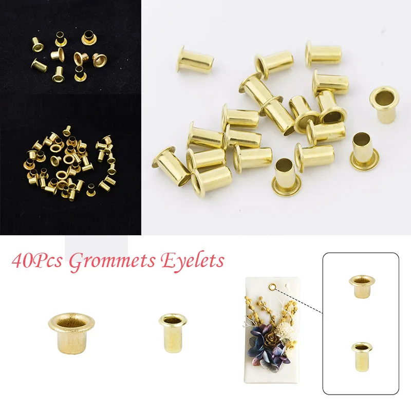 

40 шт., металлические люверсы для кожаного ремесла, скрапбукинга, обуви