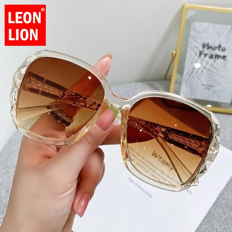 

LeonLion Luxury Vintage Sunglasses Women 2023 Brand Designer Gradient Lens Driving Sun glasses UV400 Oculos De Sol Feminino