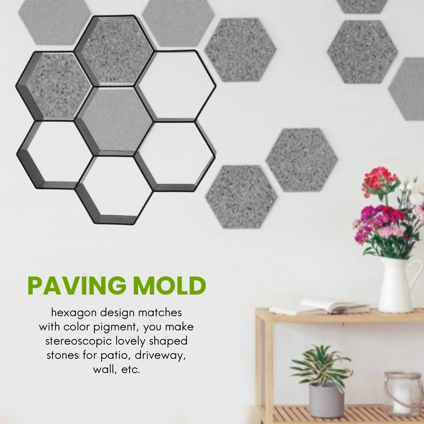 DIY патио производитель ходьбы ступенька камень бетонная форма многоразовая для